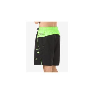 SPEEDO Mens Black Drawstring Lined Color Block Shorts S